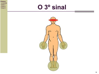 Postura
• o exórdio
• Sinal 1
• Sinal 2
• Sinal 3

O 3º sinal

18

 