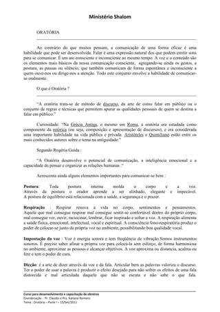 Oratória i