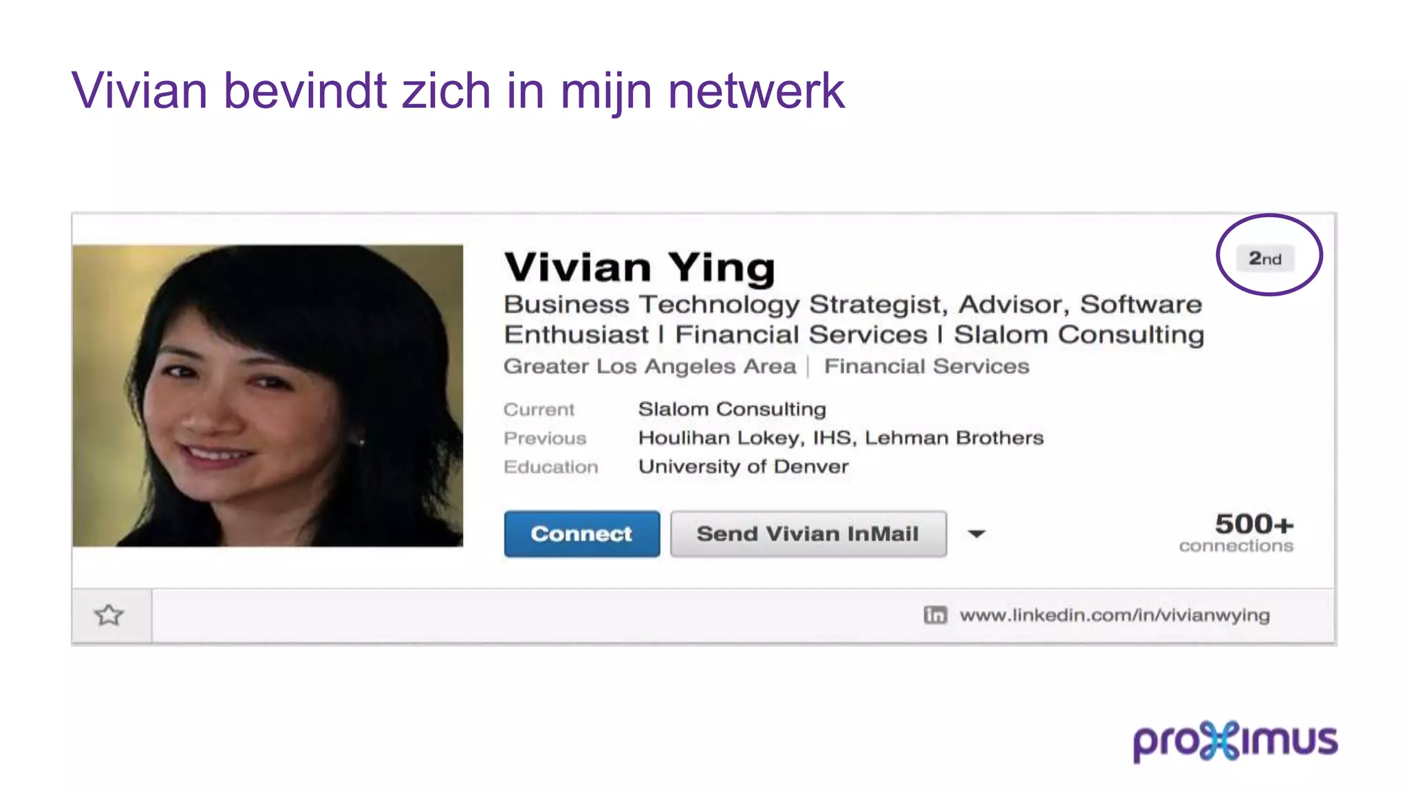 Vivian bevindt zich in mijn netwerk
 