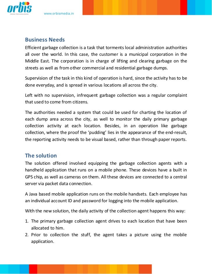 Garbage collection case study