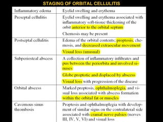 STAGING OF ORBITAL CELLULITIS 