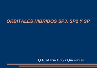 ORBITALES HIBRIDOS SP3, SP2 Y SP Q.F. Mario Olaya Querevalú 
