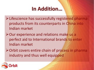 Orbit Life Science Orbit corporate presentation | PDF