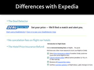 The Deal Detector No cancelation fees on flight nor hotels The Hotel Price Insurance Refund 