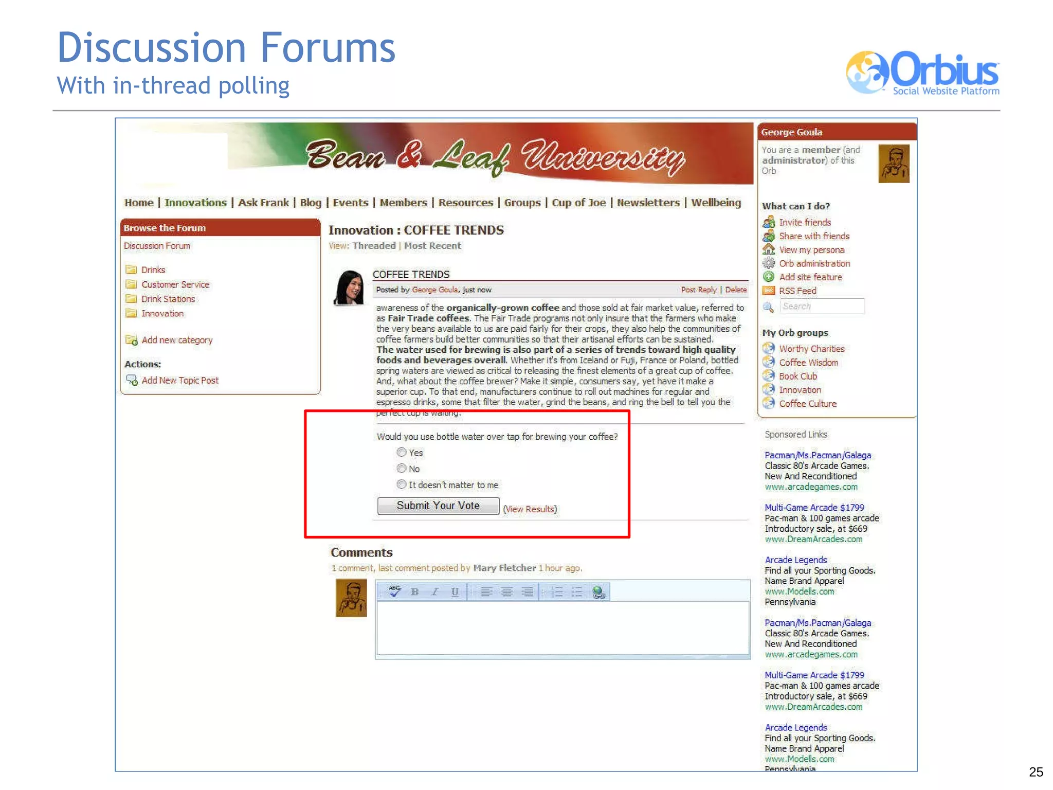 Discussion Forums With in-thread polling 