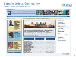 Sample Orbius Community Flexible configuration of look and feel 