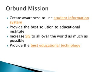 Student Information System - Orbund