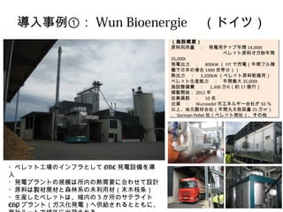 ʩOҪ 
ԭkååg14,000t 
ڥåԭϥg 
35,000t 
k늳800kWFITǉ늣gե 
PձΈ1400֣ 
3,200kW ڥåԭǬã 
ڥåbg35,000t 
ʩOM1,300򀣨s17|ң 
ڄ_ʼ2011 
IT10 
YWunsiedelХͥ륮`礬50 
ϡԪuĻ磨g̫ȡQ25? 
German Pellet 磨ڥå磩 
10 
٣Wun Bioenergieɥģ 
ʩҪ14,000t 
ڥåԭϥg 
35,000t 
800kWFIT14003,200kWڥåԭǬã 
35,000t 
1,30017ڄ_ʼ2011 
10Wunsiedel50 
25German Pellet 磨ڥå磩 
?ڥåȹΥեȤORCkO 
 
?k능ץȤҎģڤΟҪ˺Ϥ碌OӋ 
?ԭϤuĎĤɭϵδòģĩľ֦ 
?bڥåȤϡڤ3Υƥ饤 
CHPץȣk늣عoȤȤˡ 
`Ȥ˳ɤ롣 
 