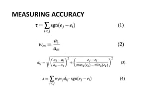 MEASURING ACCURACY
 