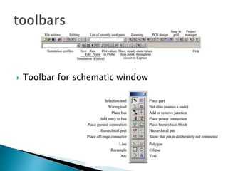  Toolbar for schematic window
 