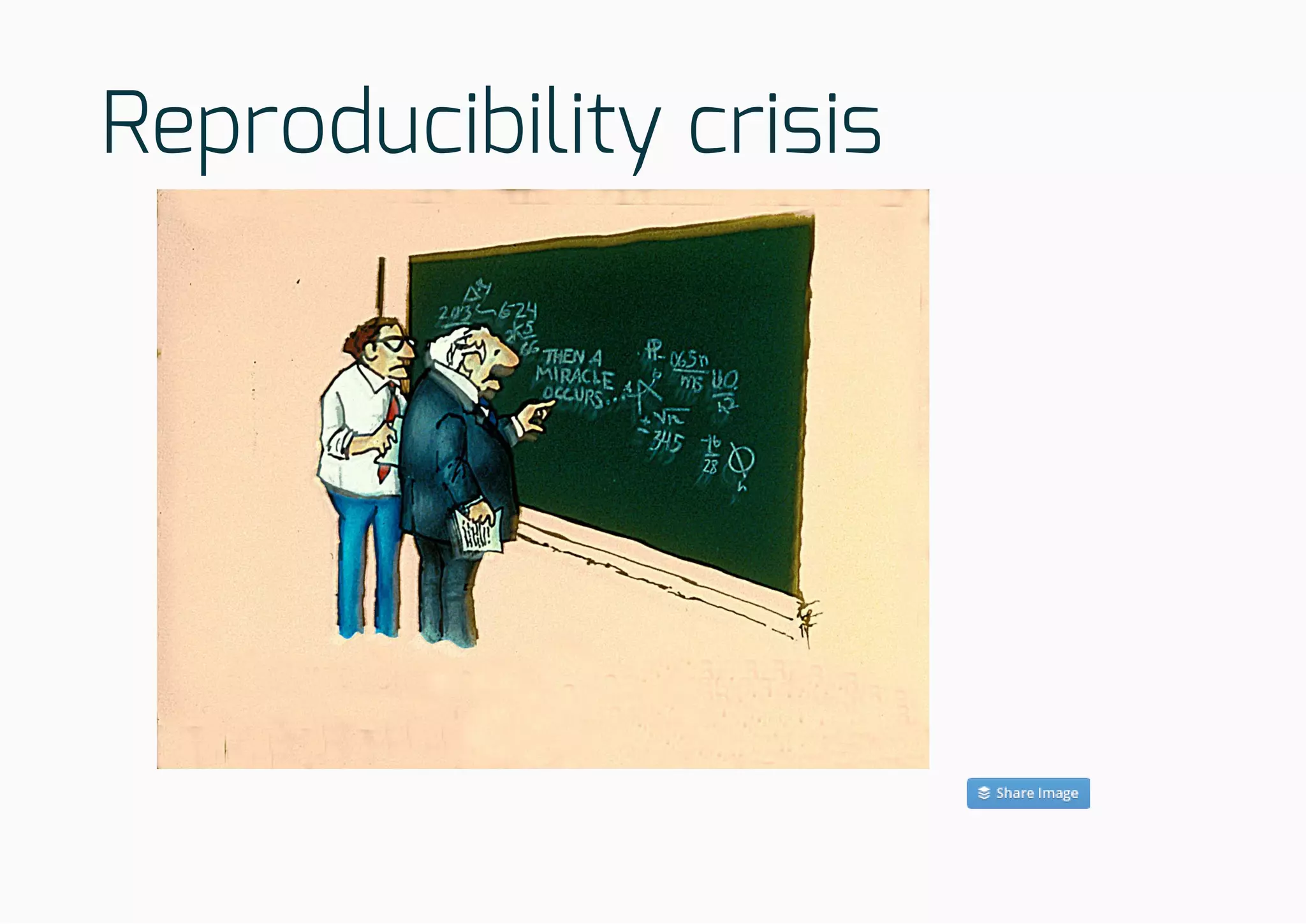 Reproducibility crisis
 