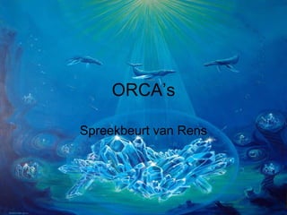 ORCA’s Spreekbeurt van Rens 
