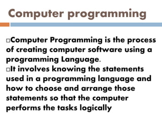Introduction to computer programming | PDF