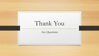 Thank You
Any Questions
 