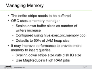 © Hortonworks Inc. 2012
Managing Memory
Page 17
 