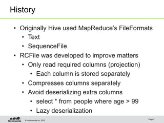 © Hortonworks Inc. 2012
History
Page 3
 