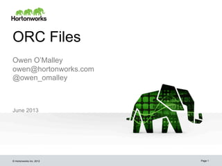 ORC Files