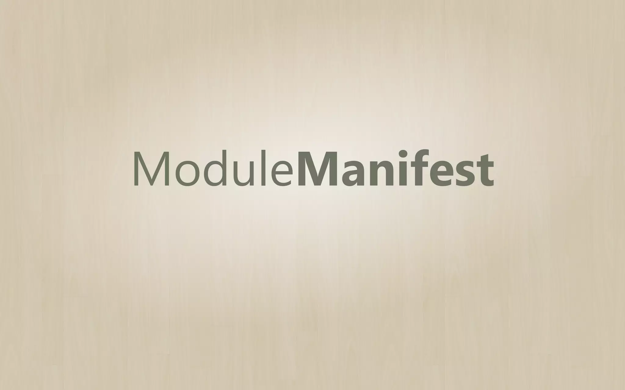 ModuleManifest

 