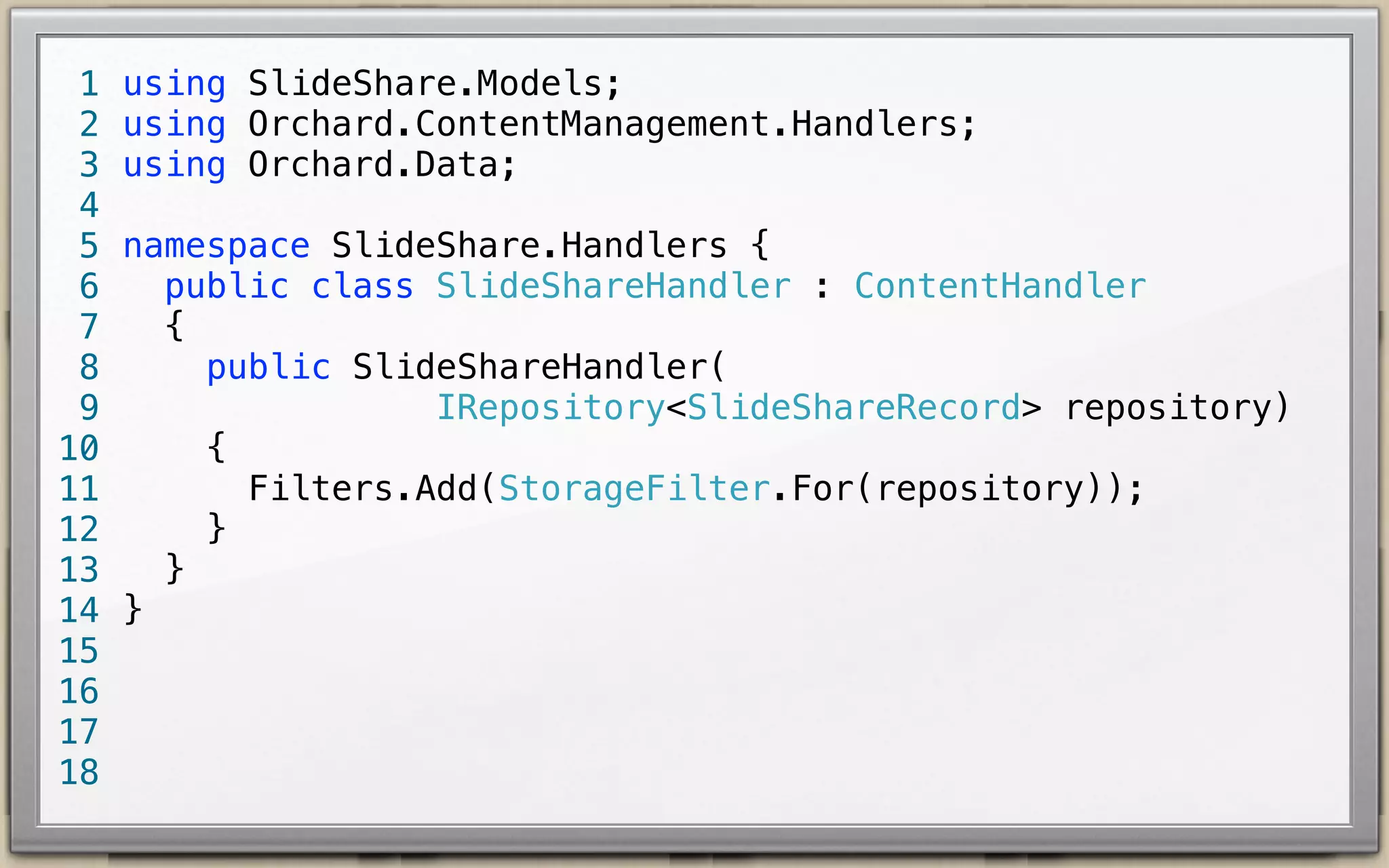 Part Handlers

“

Most Handlers will be very simple behavior
managers. Often, the only behavior they will
have to specify is how data is to be stored.

”

 