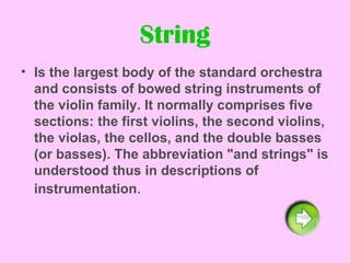 String Section Instruments Violin Orchestra | PPT