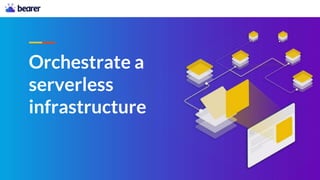 Orchestrate a
serverless
infrastructure
 
