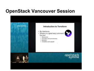 OpenStack Vancouver Session
 
