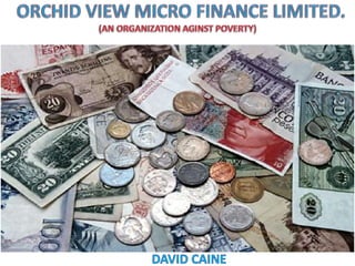    ORCHID VIEW MICRO FINANCE LIMITED. (AN ORGANIZATION AGINST POVERTY) DAVID CAINE 
