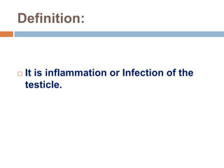 Orchitis | PPTX