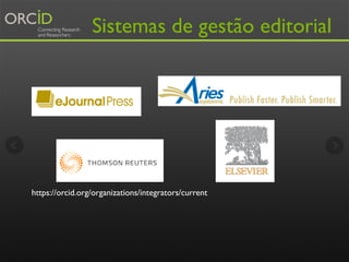 ORCID iDs estão sendo incorporados em artigos
 