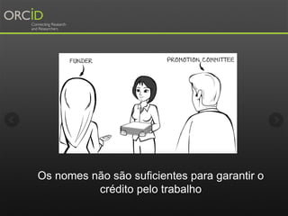 Os nomes não são suficientes para garantir o
crédito pelo trabalho
 