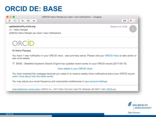 ORCID DE: BASE
SEITE 40
 