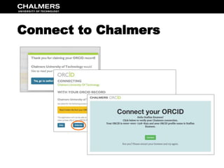 Connect to Chalmers 
 