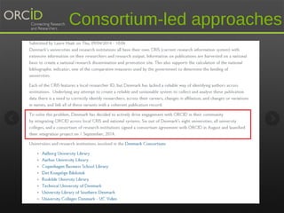 Consortium-led approaches 
 