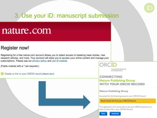 3. Use your iD: manuscript submission

 