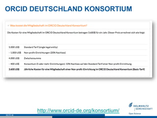 ORCID DEUTSCHLAND KONSORTIUM
SEITE 48
http://www.orcid-de.org/konsortium/
 