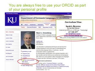 ORCID: Distinquish Yourself and Your Research