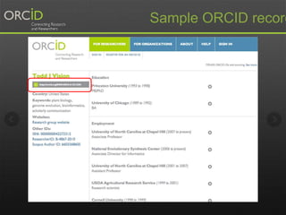 Sample ORCID record 
 
