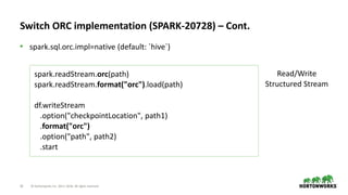 ORC improvement in Apache Spark 2.3 | PPTX