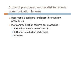Surgical Team Communications - Perspect Management Consulting | PDF