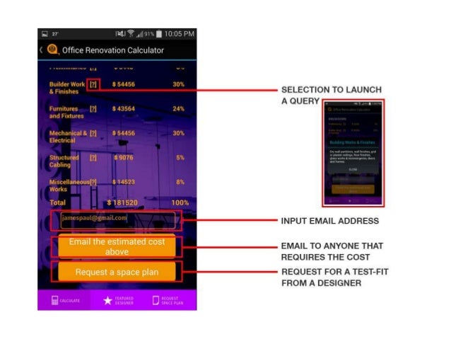 office renovation calculator user s manual