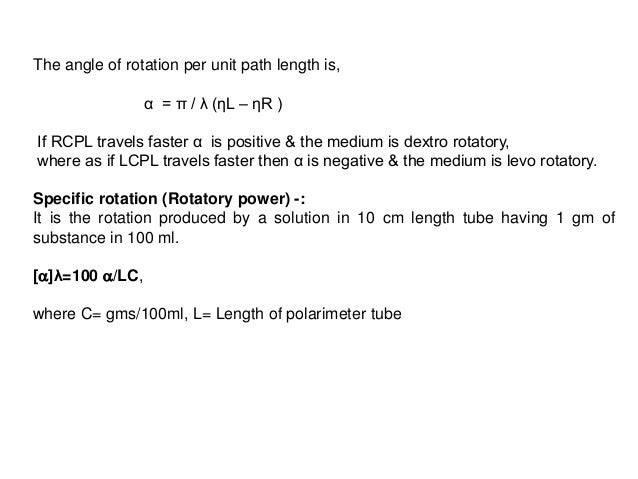 Optical Rotatory Dispersion