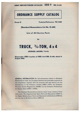 Dodge 3/4, T-214. ORD 9 SNL G-502.