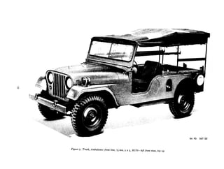 RA PD 367132
Figure 4. Truck, Ambulance: front line, g-ton, 4 x 4, Ml YO-left front view, top up
 