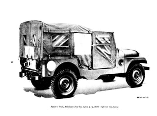 Figure 6. Truck, Ambulance: front line, x-ton, 4 x 4, M170-right rear view, top up
 
