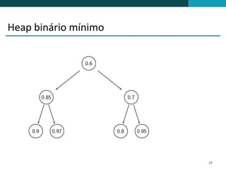 Heap binário mínimo




                      24
 