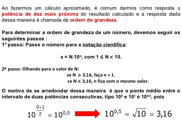 Grandezas Físicas Notação Padrão E Ordem De Grandeza