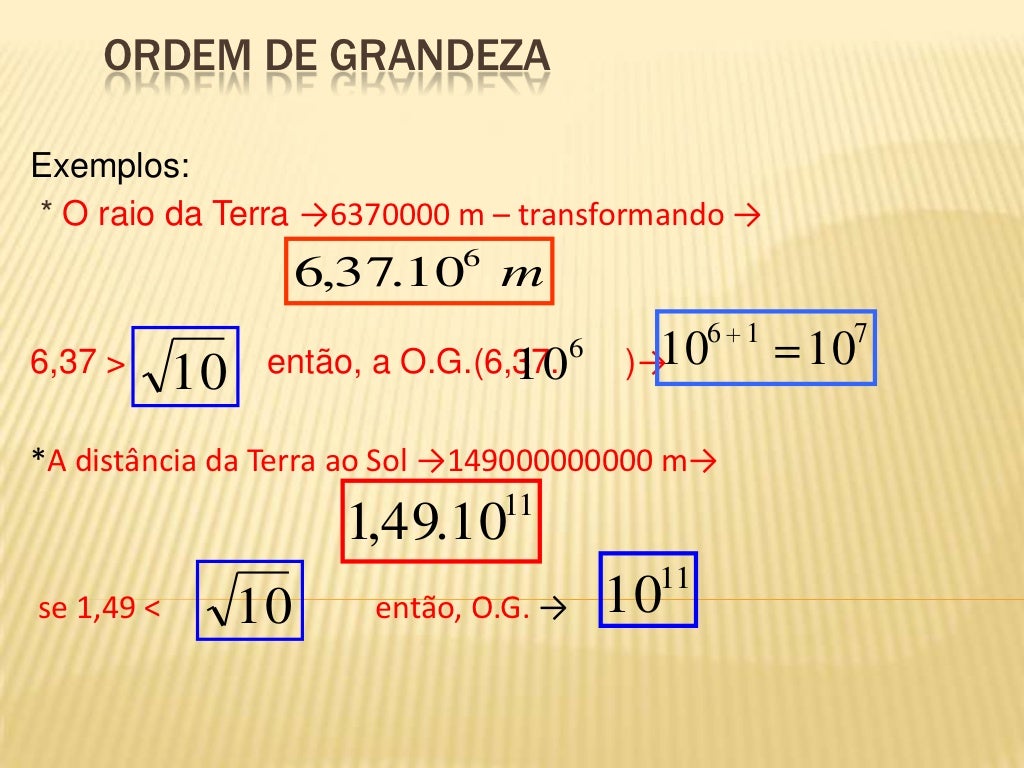 Ordem De Grandeza Exemplo - FDPLEARN