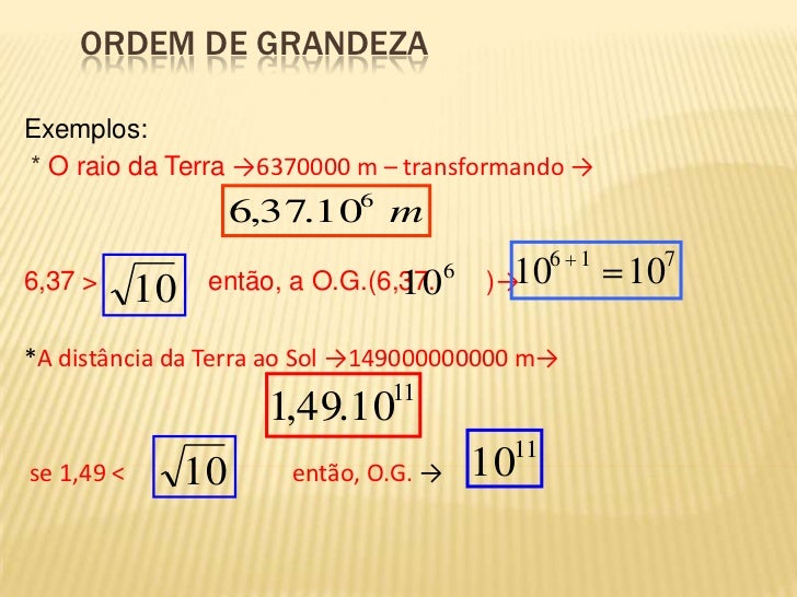 Ordem de grandeza