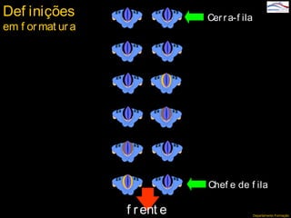 Departamento Formação
Cerra-f ila
Chef e de f ila
f rent e
Def inições
em f ormat ur a
 