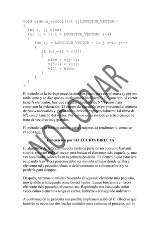 Ordenación de vectores en c++ | PDF